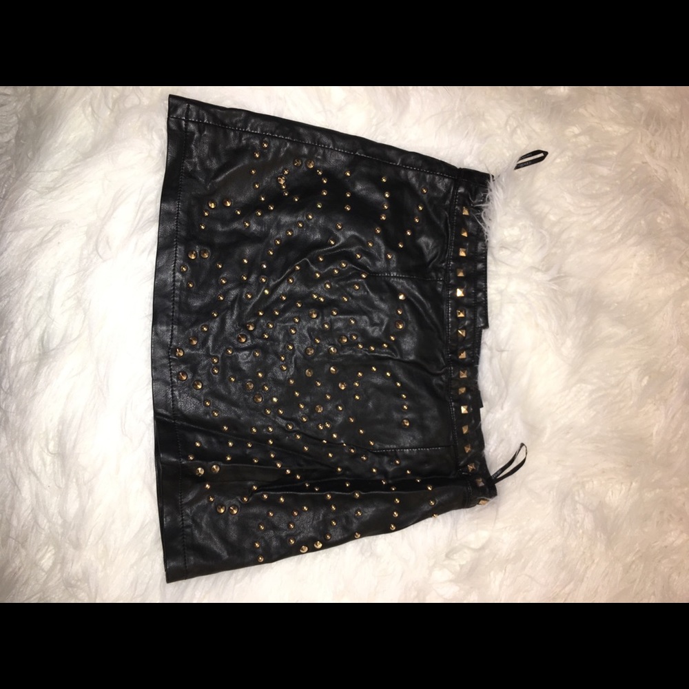 Studded Leather skirt